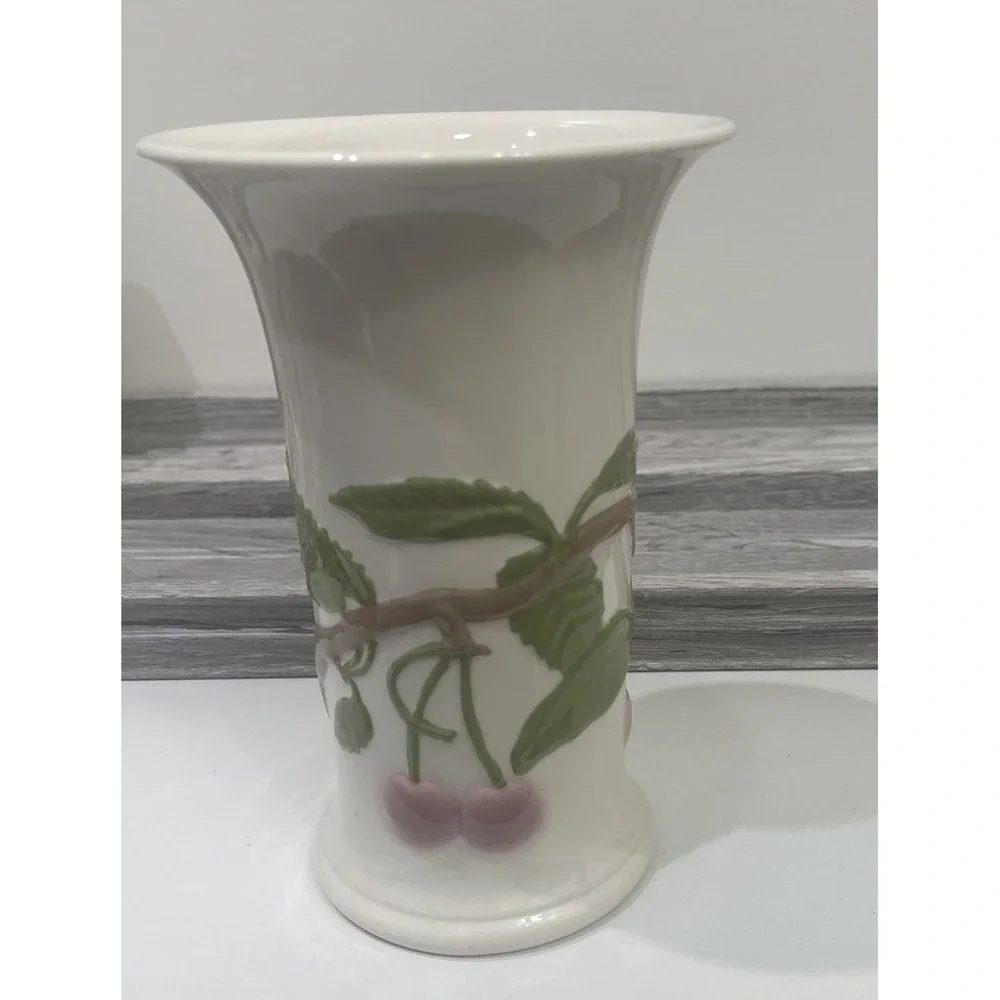 Goebel Vase Raised Cherry Made In‎ W. Germany Vintage